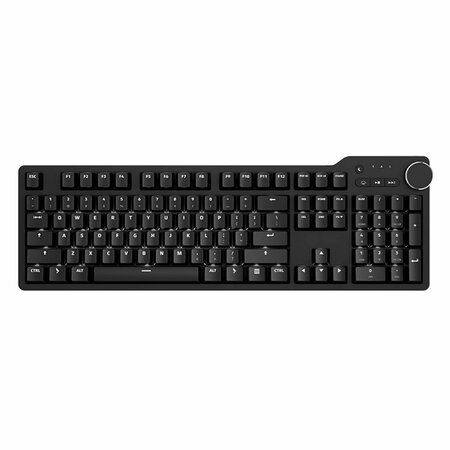 DAS KEYBOARD 6 Professional Key Board with Cherry Mx Blue Switches DK6ABSLEDMXCLIUSX